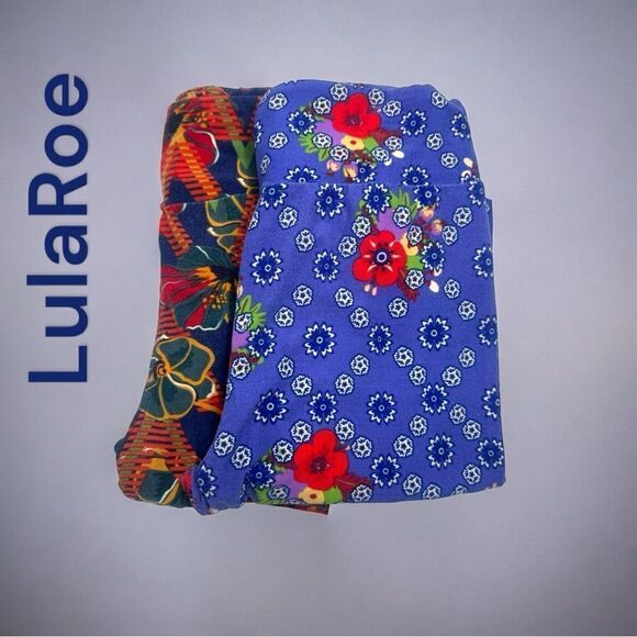 2 Pair LulaRoe Leggings  l OS l EUC - Picture 1 of 8